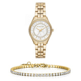 Buy Shop Michael Kors Lauryn Mother of Pearl White Dial Gold Steel Strap Watch for Women - MK3899 USA Online