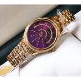 Buy Shop Michael Kors Lauryn Pink Dial Rose Gold Steel Strap Watch for Women - MK3722 USA Online