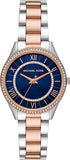 Buy Shop Michael Kors Lauryn Quartz Blue Dial Two Tone Steel Strap Watch For Women - MK3929 USA Online