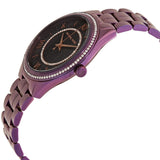 Buy Shop Michael Kors Lauryn Black Dial Purple Steel Strap Watch for Women - MK3724 USA Online