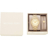 Buy Shop Michael Kors Lauryn Quartz Mother of Pearl Gold Dial Gold Steel Strap Watch For Women - MK4490 USA Online