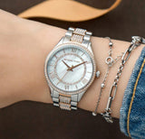 Buy Shop Michael Kors Lauryn Quartz Mother of Pearl White Dial Two Tone Steel Strap Watch For Women - MK4366 USA Online