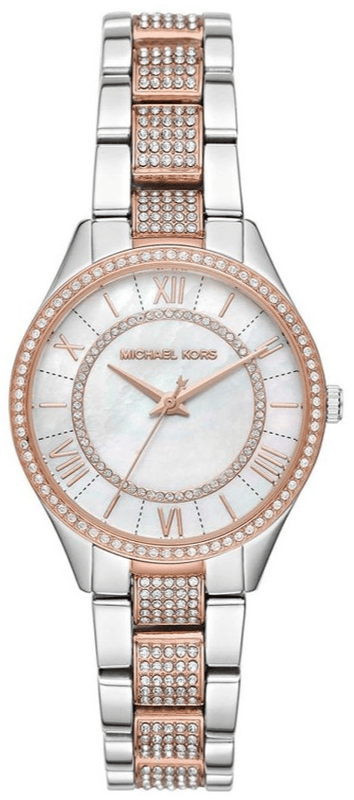 Buy Shop Michael Kors Lauryn Quartz Mother of Pearl White Dial Two Tone Steel Strap Watch For Women - MK4366 USA Online