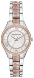 Buy Shop Michael Kors Lauryn Quartz Mother of Pearl White Dial Two Tone Steel Strap Watch For Women - MK4366 USA Online