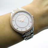 Buy Shop Michael Kors Lauryn Quartz White Dial Two Tone Steel Strap Watch For Women - MK4388 USA Online