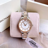 Buy Shop Michael Kors Lauryn Quartz White Dial Two Tone Steel Strap Watch For Women - MK4388 USA Online