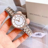 Buy Shop Michael Kors Lauryn Quartz White Dial Two Tone Steel Strap Watch For Women - MK4388 USA Online