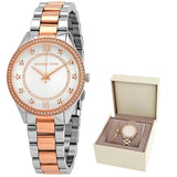 Buy Shop Michael Kors Lauryn Quartz White Dial Two Tone Steel Strap Watch for Women - MK4489 USA Online