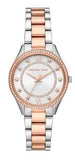 Buy Shop Michael Kors Lauryn Quartz White Dial Two Tone Steel Strap Watch for Women - MK4489 USA Online