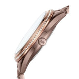 Buy Shop Michael Kors Lauryn Rose Gold Dial Brown Steel Strap Watch for Women - MK3757 USA Online