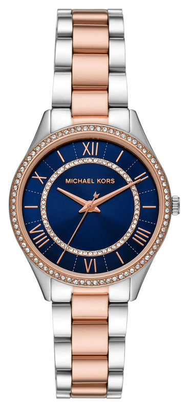 Buy Shop Michael Kors Lauryn Three-Hand Blue Dial Two Tone Steel Strap Watch for Women - MK4738 USA Online