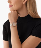 Buy Shop Michael Kors Lauryn Three-Hand Crystals Rose Gold Dial Rose Gold Steel Strap Watch for Women - MK4736 USA Online