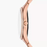 Buy Shop Michael Kors Lauryn Three-Hand Crystals Rose Gold Dial Rose Gold Steel Strap Watch for Women - MK4736 USA Online