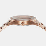 Buy Shop Michael Kors Lauryn Three-Hand Crystals Rose Gold Dial Rose Gold Steel Strap Watch for Women - MK4736 USA Online