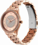 Buy Shop Michael Kors Lauryn Three-Hand Crystals Rose Gold Dial Rose Gold Steel Strap Watch for Women - MK4736 USA Online