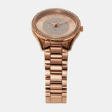Buy Shop Michael Kors Lauryn Three-Hand Crystals Rose Gold Dial Rose Gold Steel Strap Watch for Women - MK4736 USA Online