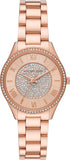 Buy Shop Michael Kors Lauryn Three-Hand Crystals Rose Gold Dial Rose Gold Steel Strap Watch for Women - MK4736 USA Online