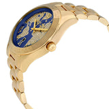 Buy Shop Michael Kors Layton Pave Blue Dial Gold Steel Strap Watch for Women - MK6243 USA Online