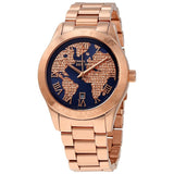 Buy Shop Michael Kors Layton Rose Gold Dial Rose Gold Steel Strap Watch for Women - MK6395 USA Online