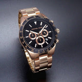 Buy Shop Michael Kors Layton Chronograph Black Dial Rose Gold Steel Strap Watch For Men - MK8824 USA Online