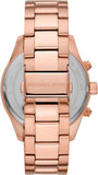 Buy Shop Michael Kors Layton Chronograph Black Dial Rose Gold Steel Strap Watch For Men - MK8824 USA Online