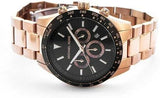 Buy Shop Michael Kors Layton Chronograph Black Dial Rose Gold Steel Strap Watch For Men - MK8824 USA Online