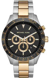 Buy Shop Michael Kors Layton Chronograph Black Dial Two Tone Steel Strap Watch For Men - MK8784 USA Online