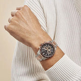Buy Shop Michael Kors Layton Chronograph Black Dial Two Tone Steel Strap Watch For Men - MK8913 USA Online