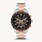Buy Shop Michael Kors Layton Chronograph Black Dial Two Tone Steel Strap Watch For Men - MK8913 USA Online