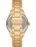 Buy Shop Michael Kors Layton Chronograph Brown Dial Gold Steel Strap Watch For Women - MK7296 USA Online