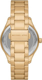 Buy Shop Michael Kors Layton Chronograph Brown Dial Gold Steel Strap Watch For Women - MK7296 USA Online