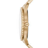 Buy Shop Michael Kors Layton Chronograph Brown Dial Gold Steel Strap Watch For Women - MK7296 USA Online