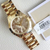 Buy Shop Michael Kors Layton Chronograph Gold Dial Gold Steel Strap Watch for Women - MK5959 USA Online