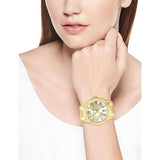 Buy Shop Michael Kors Layton Chronograph Gold Dial Gold Steel Strap Watch for Women - MK5959 USA Online