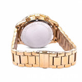 Buy Shop Michael Kors Layton Chronograph Gold Dial Gold Steel Strap Watch For Women - MK6977 USA Online