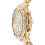 Buy Shop Michael Kors Layton Chronograph Gold Dial Gold Steel Strap Watch For Women - MK6977 USA Online