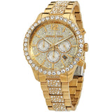 Buy Shop Michael Kors Layton Chronograph Gold Dial Gold Steel Strap Watch For Women - MK6977 USA Online