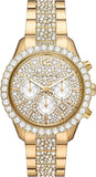 Buy Shop Michael Kors Layton Chronograph Gold Dial Gold Steel Strap Watch For Women - MK6977 USA Online