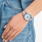Buy Shop Michael Kors Layton Chronograph Mother of Pearl Blue Dial Silver Steel Strap Watch For Women - MK6847 USA Online
