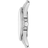 Buy Shop Michael Kors Layton Chronograph Mother of Pearl Blue Dial Silver Steel Strap Watch For Women - MK6847 USA Online