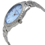 Buy Shop Michael Kors Layton Chronograph Mother of Pearl Blue Dial Silver Steel Strap Watch For Women - MK6847 USA Online