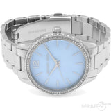 Buy Shop Michael Kors Layton Chronograph Mother of Pearl Blue Dial Silver Steel Strap Watch For Women - MK6847 USA Online