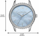 Buy Shop Michael Kors Layton Chronograph Mother of Pearl Blue Dial Silver Steel Strap Watch For Women - MK6847 USA Online