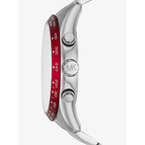 Buy Shop Michael Kors Layton Chronograph Red Dial Silver Steel Strap Watch For Men - MK8822 USA Online