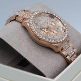 Buy Shop Michael Kors Layton Chronograph Rose Gold Dial Rose Gold Steel Strap Watch For Women - MK7285 USA Online