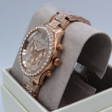 Buy Shop Michael Kors Layton Chronograph Rose Gold Dial Rose Gold Steel Strap Watch For Women - MK7285 USA Online