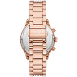 Buy Shop Michael Kors Layton Chronograph Rose Gold Dial Rose Gold Steel Strap Watch For Women - MK7285 USA Online