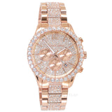 Buy Shop Michael Kors Layton Chronograph Rose Gold Dial Rose Gold Steel Strap Watch For Women - MK7285 USA Online