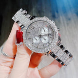 Buy Shop Michael Kors Layton Chronograph Silver Dial Silver Steel Strap Watch For Women - MK6976 USA Online