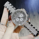 Buy Shop Michael Kors Layton Chronograph Silver Dial Silver Steel Strap Watch For Women - MK6976 USA Online